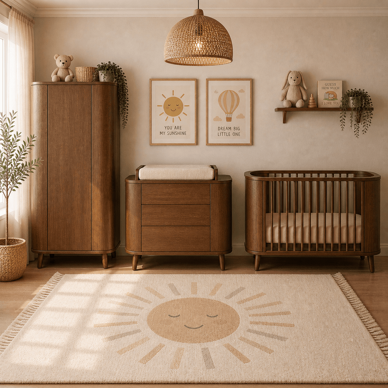 Walnut Lullaby Nursery Set