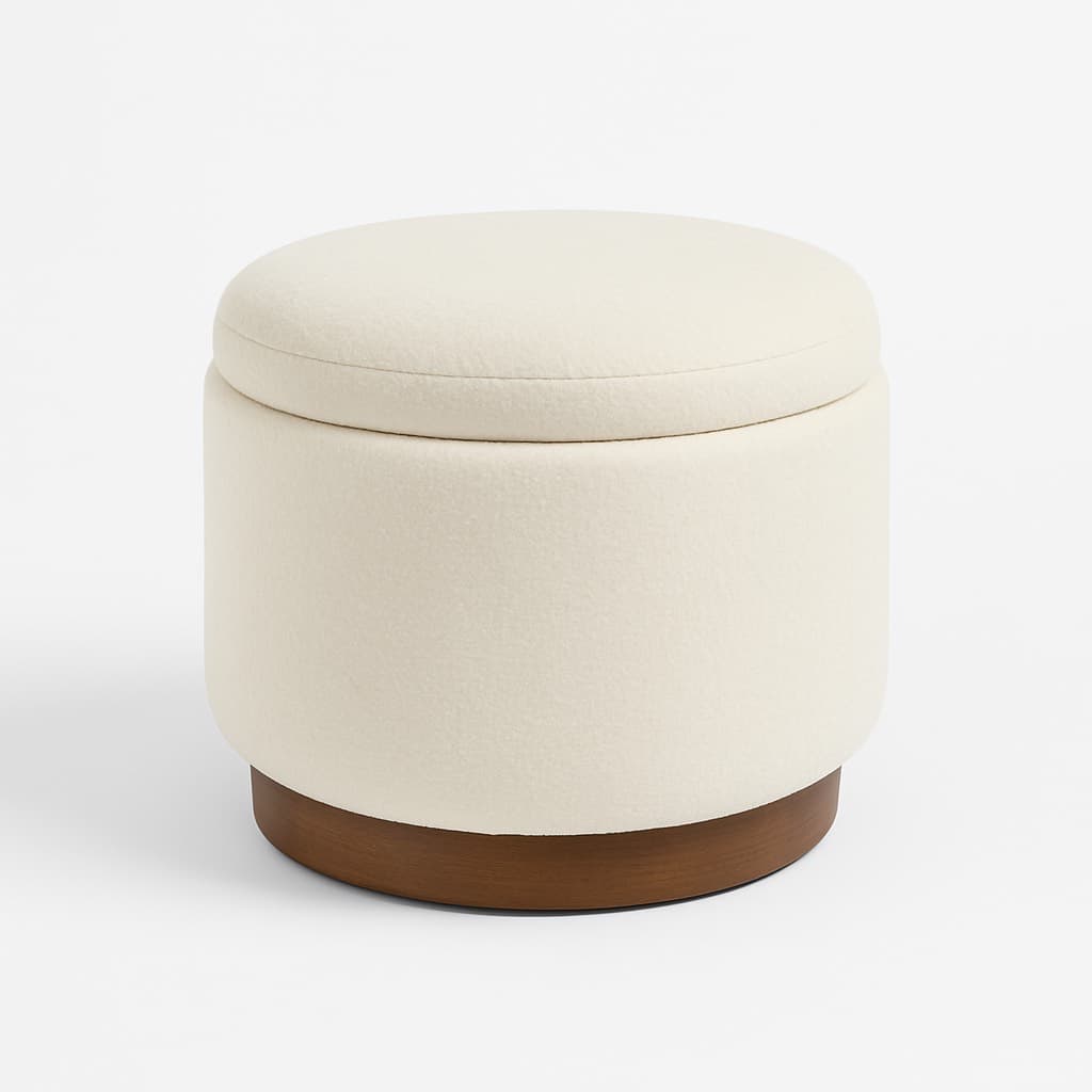 Luna Bouclé Storage Leg Rest