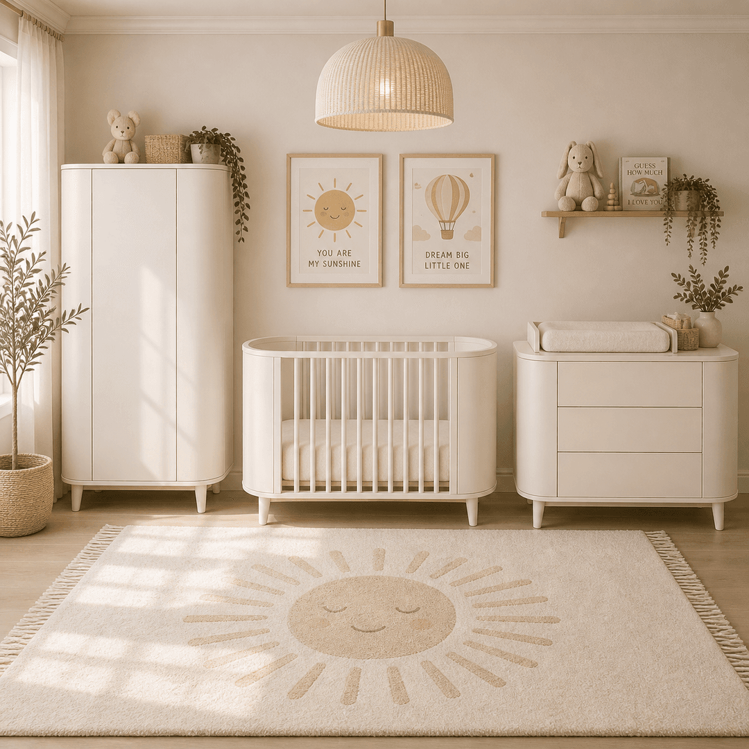 Cuddle Cove in White Nursery Set
