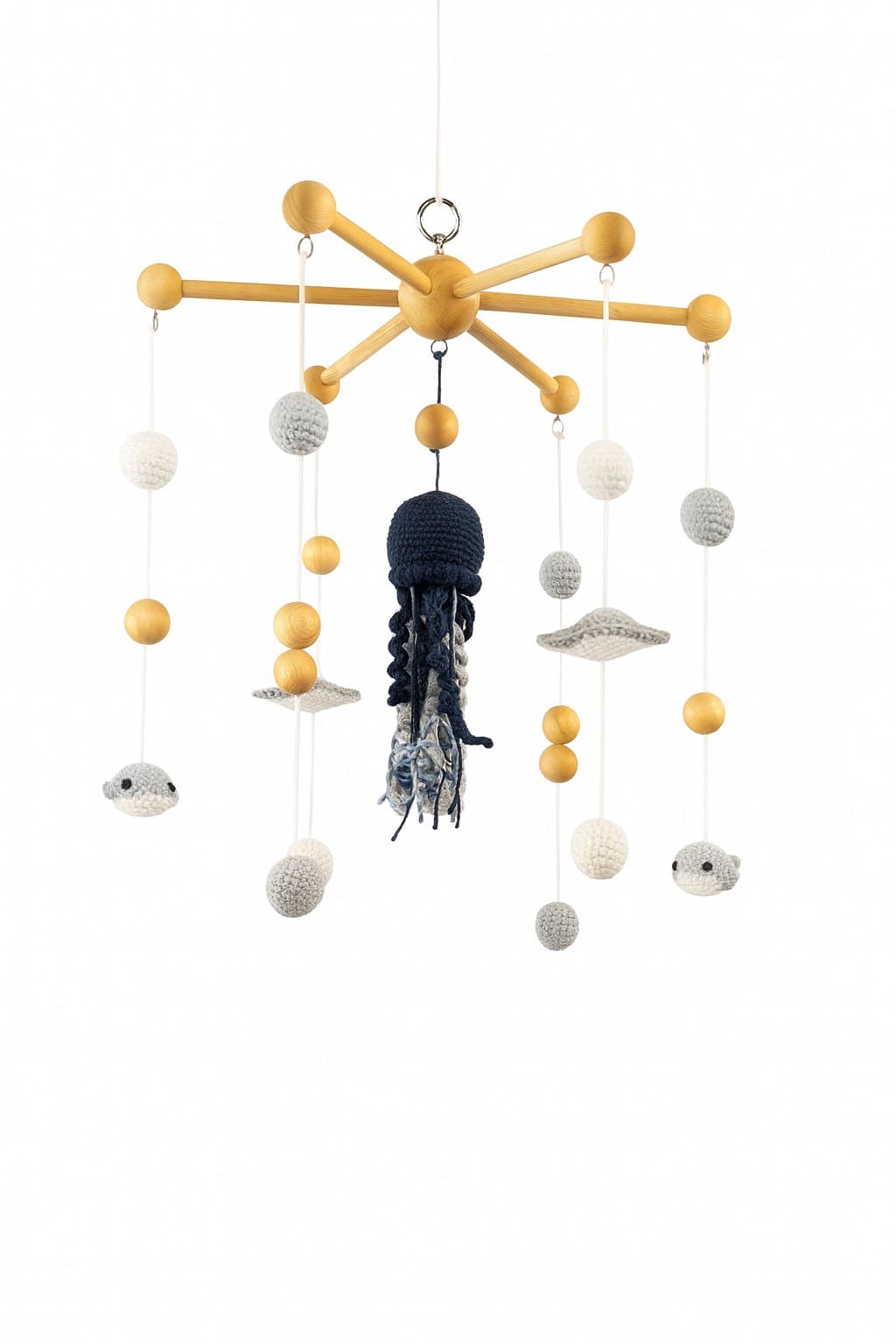 Jellyfish sea land mobile crib 